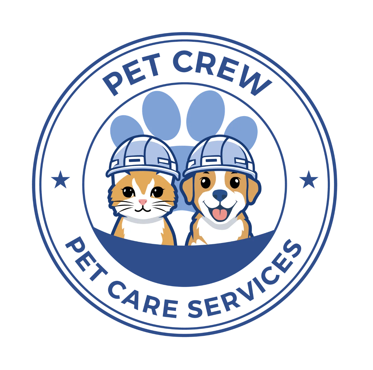Pet Crew logo – in-home pet sitting and pet care services in Dubai